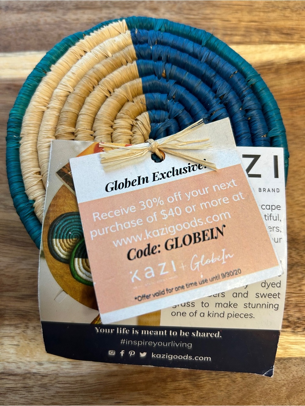 NWT Handwoven Coasters Set of 4